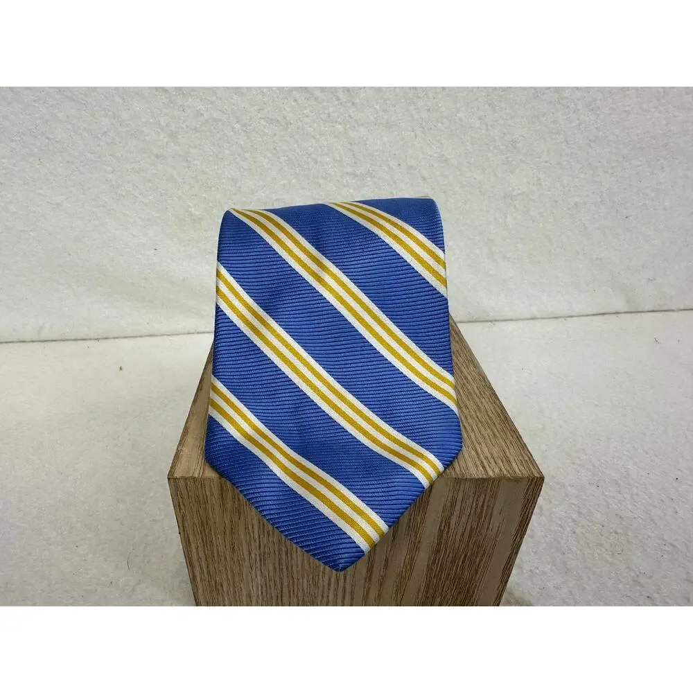 Brooks Brothers Blue and Yellow Striped Silk Tie